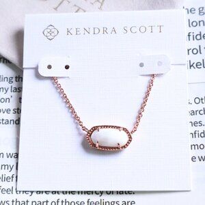 Kendra Scott Elisa Rose Gold Ivory Pearl Necklace